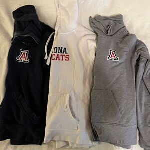 University of Arizona Wildcats Hoodies Trio - Black, White, Gray
